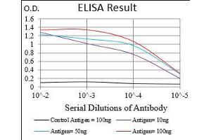 Black line: Control Antigen (100 ng), Purple line: Antigen(10 ng), Blue line: Antigen (50 ng), Red line: Antigen (100 ng),
