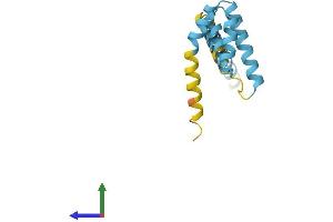 AlphaFold protein structure predicition of Mouse Recombinant Tomm20 Protein, UniprotID Q9DCC8