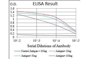 Black line: Control Antigen (100 ng), Purple line: Antigen(10 ng), Blue line: Antigen (50 ng), Red line: Antigen (100 ng),