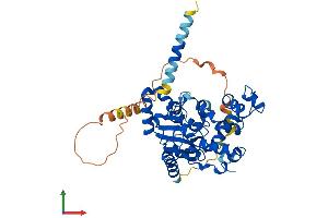 AlphaFold protein structure predicition of Mouse Recombinant Chst12 Protein, UniprotID Q99LL3