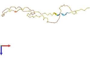 AlphaFold protein structure predicition of Human Recombinant LCE2D Protein, UniprotID Q5TA82