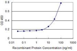 Detection limit for recombinant GST tagged TCN2 is 1 ng/ml as a capture antibody.