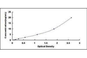 Typical standard curve (Thymidine Phosphorylase Kit ELISA)