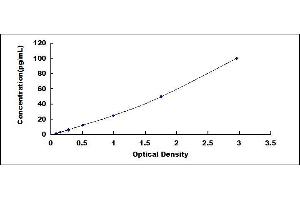 Typical standard curve (IL28A Kit ELISA)