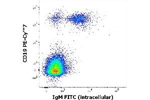 Flow Cytometry (FACS) image for Mouse anti-Human IgM antibody (FITC) (ABIN94403)