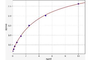 Typical standard curve (Eosinophil-Associated Ribonuclease A Family Member 2 Kit ELISA)