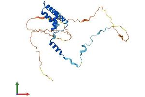 AlphaFold protein structure predicition of Mouse Recombinant Taf9b Protein, UniprotID Q6NZA9