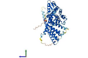 AlphaFold protein structure predicition of Mouse Recombinant Gps1 Protein, UniprotID Q99LD4