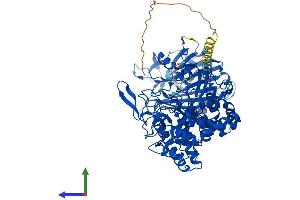 AlphaFold protein structure predicition of Mouse Recombinant Mogs Protein, UniprotID Q80UM7