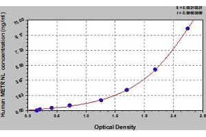 Typical Standard Curve (METRNL Kit ELISA)