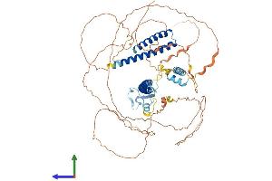 AlphaFold protein structure predicition of Human Recombinant PHF21A Protein, UniprotID Q96BD5