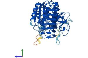 AlphaFold protein structure predicition of Mouse Recombinant Gmppa Protein, UniprotID Q922H4