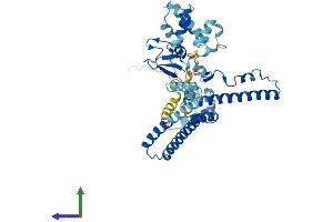 AlphaFold protein structure predicition of Mouse Recombinant Tada2a Protein, UniprotID Q8CHV6