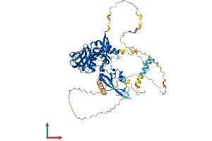 AlphaFold protein structure predicition of Human Recombinant GRB10 Protein, UniprotID Q13322