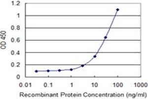 Detection limit for recombinant GST tagged SLC17A4 is 1 ng/ml as a capture antibody.