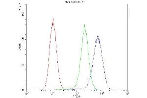 Flow Cytometry analysis of U-87 cells using anti-MVP antibody (ABIN5692897).
