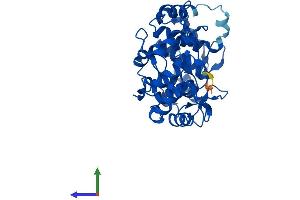 AlphaFold protein structure predicition of Mouse Recombinant Rabggtb Protein, UniprotID P53612