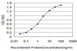 Detection limit for recombinant GST tagged HOXB7 is approximately 0.
