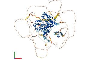 AlphaFold protein structure predicition of Human Recombinant CBLB Protein, UniprotID Q13191