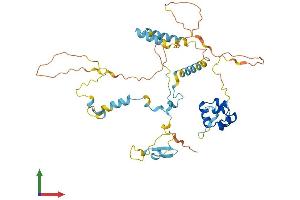 AlphaFold protein structure predicition of Human Recombinant DMTN Protein, UniprotID Q08495
