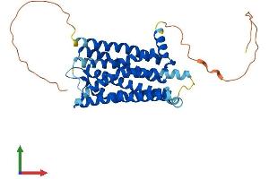 AlphaFold protein structure predicition of Mouse Recombinant Sstr5 Protein, UniprotID O08858
