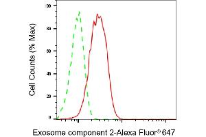 Flow cytometric analysis of Exosome component 2 expression in HepG2 cells using Exosome component 2 antibody (ABIN7798547), 1:2,000). (Recombinant EXOSC2 anticorps)