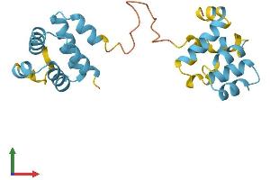 AlphaFold protein structure predicition of Mouse Recombinant Pycard Protein, UniprotID Q9EPB4
