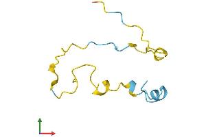 AlphaFold protein structure predicition of Mouse Recombinant Pde6g Protein, UniprotID P09174