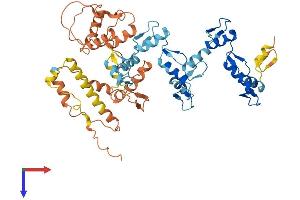 AlphaFold protein structure predicition of Human Recombinant ZNF559 Protein, UniprotID Q9BR84