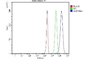 Flow Cytometry analysis of HepG2 cells using anti-Thyroxine Binding Globulin/SERPINA7 antibody (ABIN7602019). (SERPINA7 anticorps  (AA 55-389))