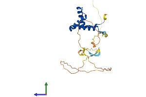 AlphaFold protein structure predicition of Mouse Recombinant Sox14 Protein, UniprotID Q04892