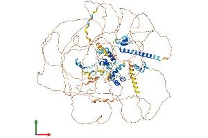 AlphaFold protein structure predicition of Human Recombinant TRERF1 Protein, UniprotID Q96PN7