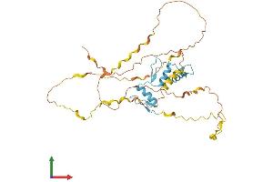 AlphaFold protein structure predicition of Mouse Recombinant Klf2 Protein, UniprotID Q60843