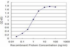 Detection limit for recombinant GST tagged FADD is approximately 0. (FADD anticorps  (AA 109-208))