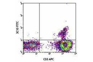 Flow Cytometry (FACS) image for anti-TCR V Alpha7.2 antibody (FITC) (ABIN2662017) (TCR V Alpha7.2 anticorps (FITC))
