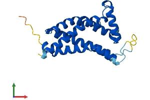 AlphaFold protein structure predicition of Mouse Recombinant Tmem97 Protein, UniprotID Q8VD00