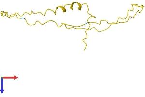 AlphaFold protein structure predicition of Mouse Recombinant Ptma Protein, UniprotID P26350