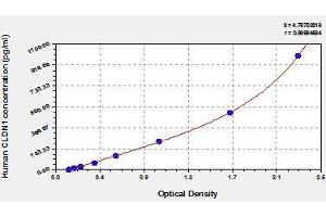Typical standard curve (Claudin 1 Kit ELISA)