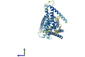 AlphaFold protein structure predicition of Human Recombinant LMBR1L Protein, UniprotID Q6UX01