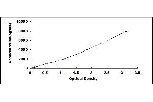 Typical standard curve (PVRL4 Kit ELISA)