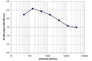ELISA of anti-ZMYND8 antibody ELISA results of Rabbit anti-ZMYND8 antibody.