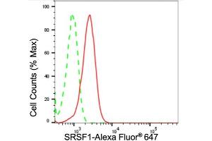 Flow cytometric analysis of SRSF1 expression in HepG2 cells using SRSF1 antibody (ABIN7800305), 1:2,000). (Recombinant SRSF1 anticorps)