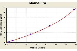 Diagramm of the ELISA kit to detect Mouse Erawith the optical density on the x-axis and the concentration on the y-axis. (Estrogen Receptor alpha Kit ELISA)