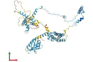 AlphaFold protein structure predicition of Human Recombinant GTF2H1 Protein, UniprotID P32780