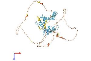 AlphaFold protein structure predicition of Human Recombinant PLAGL1 Protein, UniprotID Q9UM63