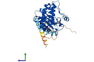 AlphaFold protein structure predicition of Human Recombinant TSSK4 Protein, UniprotID Q6SA08