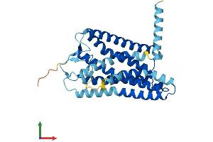 AlphaFold protein structure predicition of Human Recombinant OR2F1 Protein, UniprotID Q13607