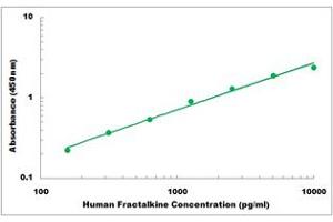 Representative Standard Curve (CX3CL1 Kit ELISA)
