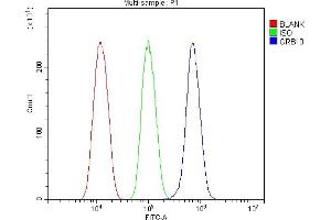 Flow Cytometry analysis of HEPA1-6 cells using anti-GRB10 antibody (ABIN7599204). (GRB10 anticorps  (AA 1-276))
