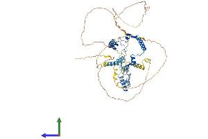 AlphaFold protein structure predicition of Mouse Recombinant Phactr3 Protein, UniprotID Q8BYK5